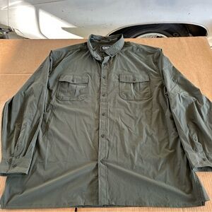 OP Dark Green Men's Shirt Jacket